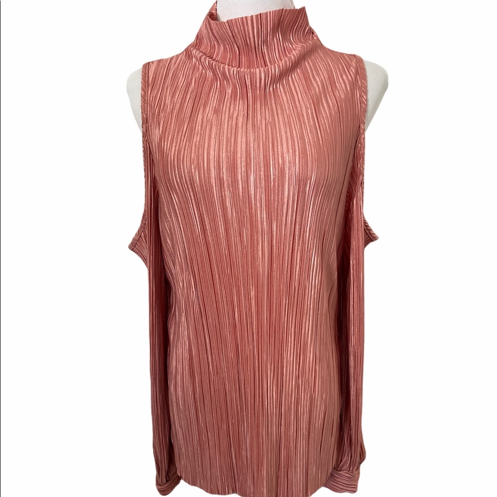 Pink Rose and Grey pressed long sleeve shirt , M